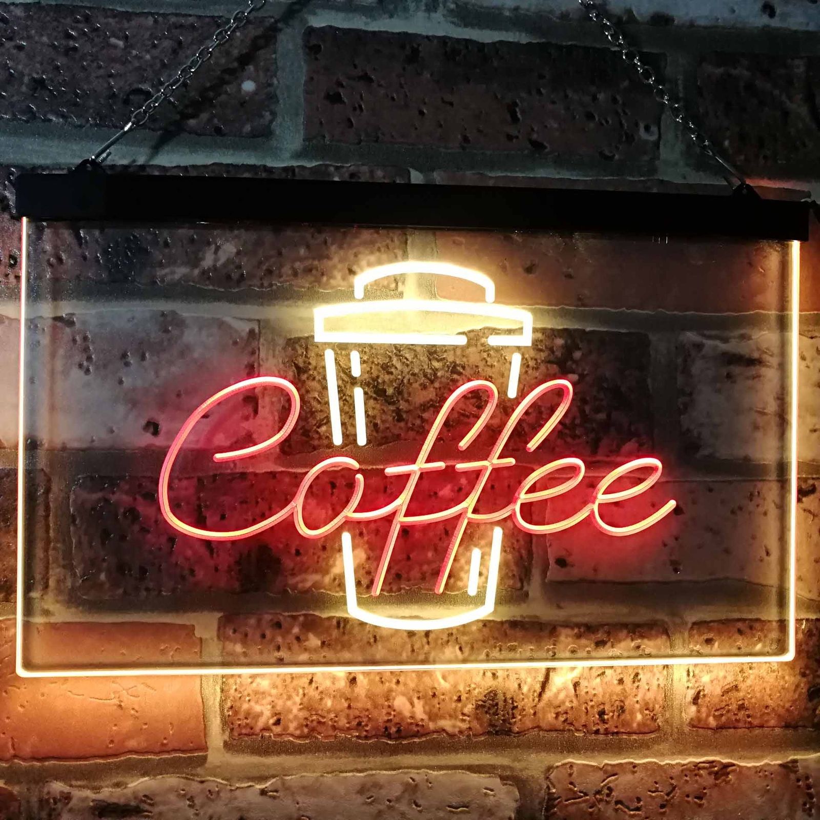 Coffee Cup Dual Color Led Neon Sign